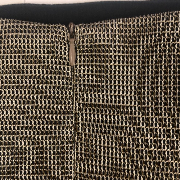 Ermanna 44 Skirt Metallic Link Knit Pleated Sheer Bow Straps Excellent Condition - Picture 8 of 8